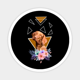 Dog with flowers Magnet